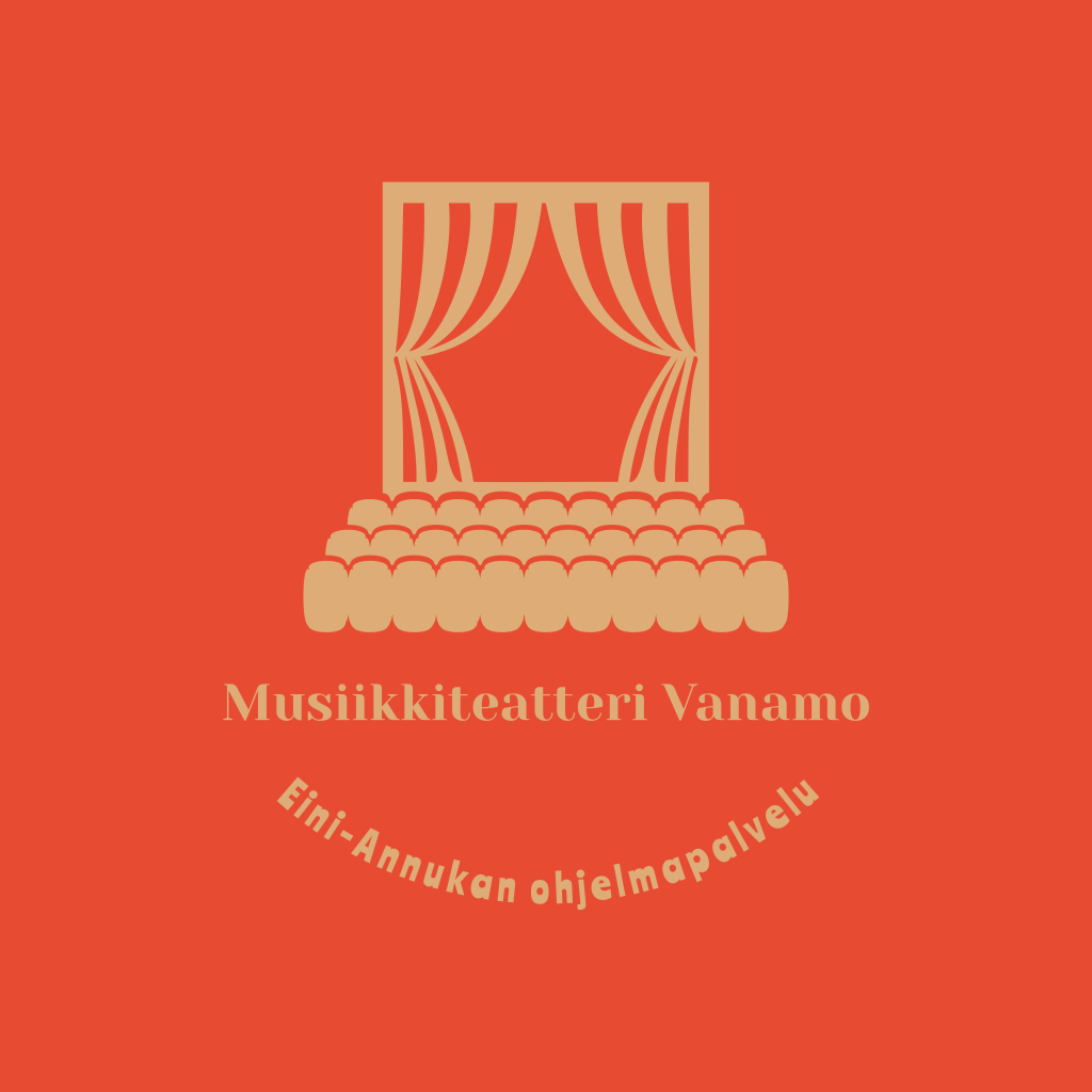 Musiikkiteatteri Vanamon logo punaisella pohjalla